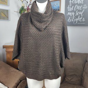 a.n.a a new approach Brown Poncho style Knit Pullover XS
